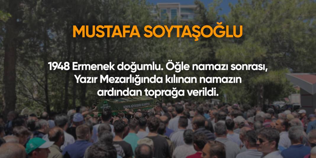 Konya'da bugün vefat edenler | 12 Temmuz 2025 7